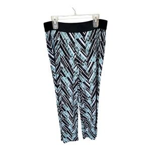 Alfani Geometric High Rise Wide Leg Pull on Pants-Size XL